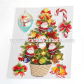 2015 coming christmas festival large size paper 3D christmas sticker